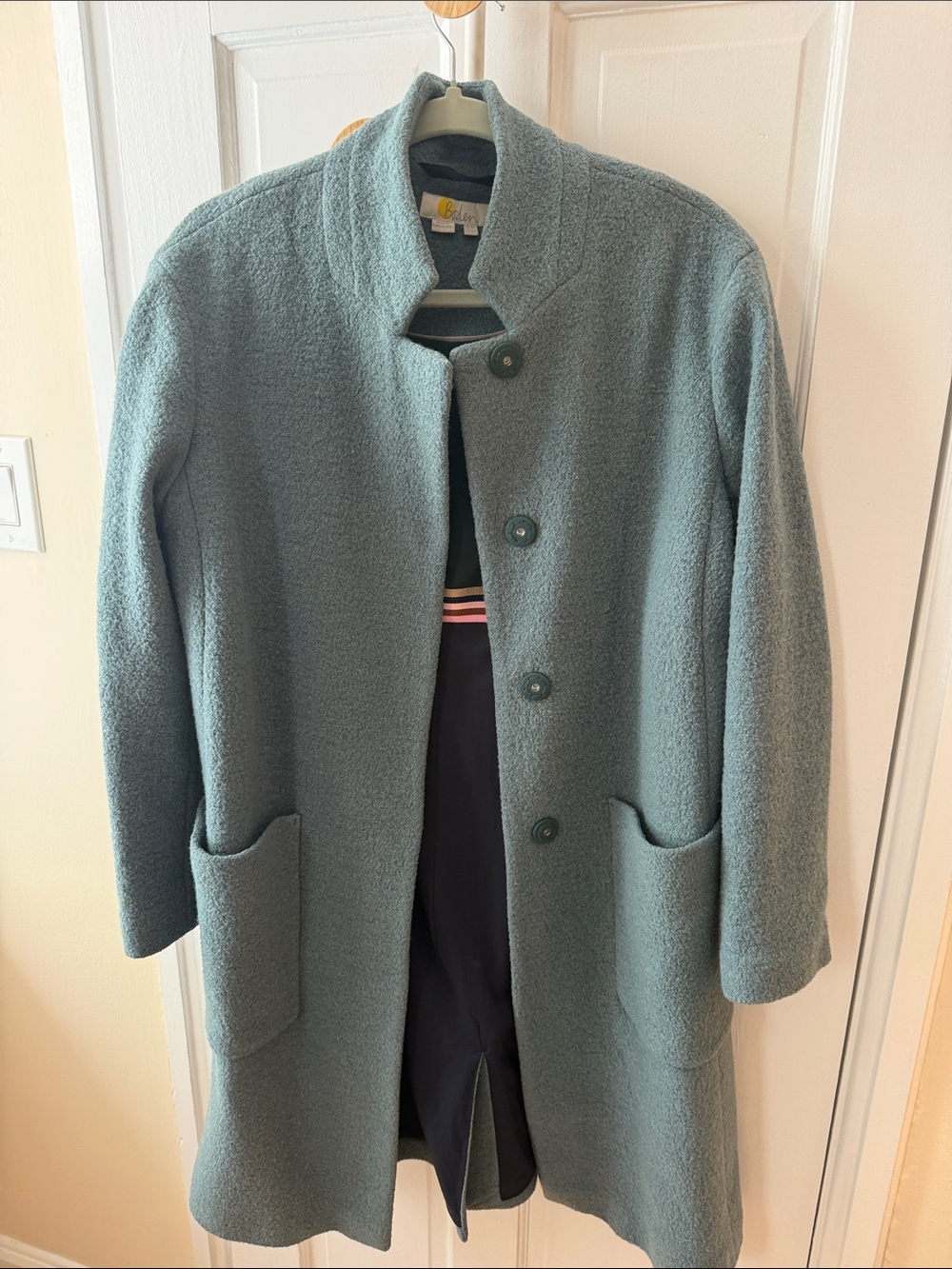 Boden Women's Pea Coat in Sage Green